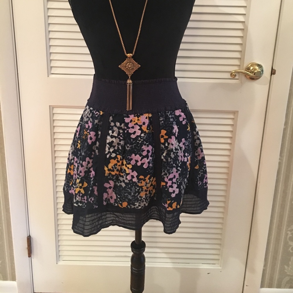 Free People blue with floral skirt